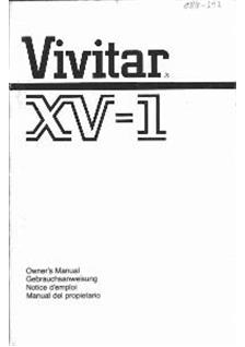 Vivitar XV 1 manual. Camera Instructions.
